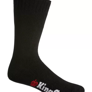 KingGee Men's 3 Pack Bamboo Work Socks - Black