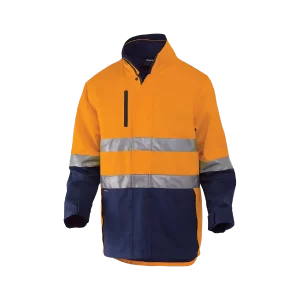 KingGee Men's Reflective 3 in 1 Cotton Jacket - Yellow/Navy