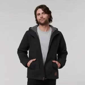 Hard Yakka Men's Heritage Canvas Hooded Jacket - Black