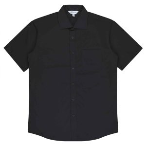 Mens Mosman Short Sleeve Black 3Xl