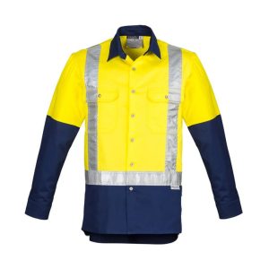 Syzmik Mens Industrial Long Sleeve Shirt - Shoulder Taped