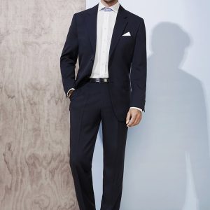 Biz corporate Mens Cool Stretch Flat Front Pant (Stout)