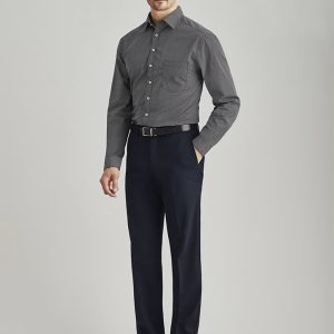 Biz corporate Mens Comfort Wool Stretch Adjustable Waist Pant