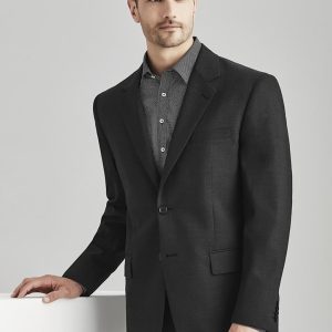 Biz corporate Mens Comfort Wool Stretch 2 Button Classic Jacket