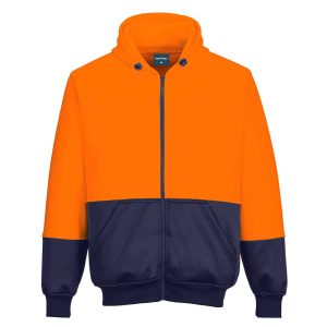 Portwest Hi-Vis Contrast Zipped Class D Hoodie
