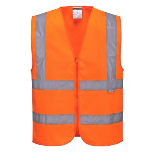 Portwest Hi-Vis Zipped Band and Brace Vest