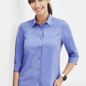 Biz Care Womens Florence Plain 3/4 Sleeve Shirt