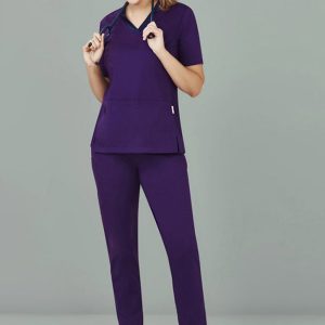 Biz Care Womens Riley Stretch Scrub Top