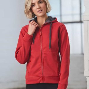 Winning Spirit Ladies' Full Zip Contrast Fleece Hoodie
