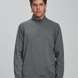 Winning Spirit Men's Half Zip L/S Sweat Top
