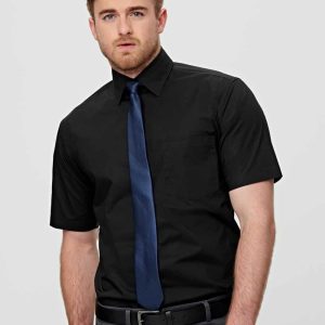 Benchmark Men's Cotton/Poly Stretch S/S Shirt