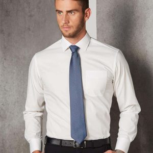 Benchmark Men's Dobby Striped Taped L/S Shirt