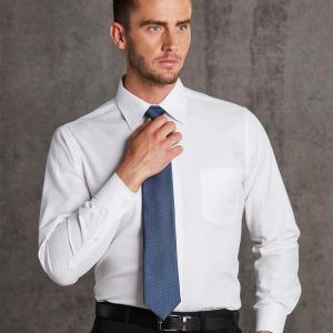 Benchmark Men's Mini Herringbone Long Sleeve Shirt