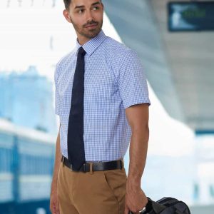 Benchmark Men's Gingham Check S/S Shirt