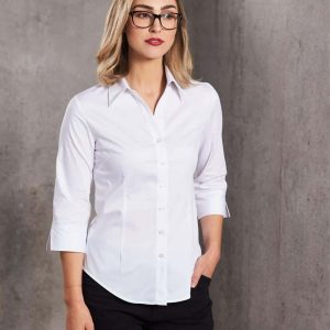 Benchmark Women's Fine Twill 3/4 Sleeve Shirt