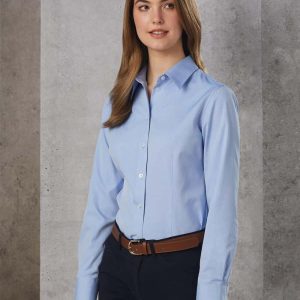 Benchmark Women's CVC Oxford L/S Shirt