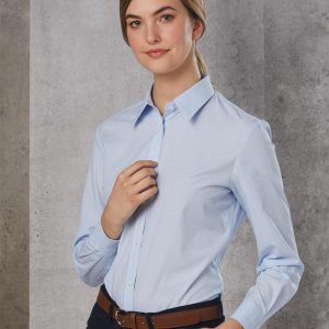 Benchmark Women's Fine Stripe Long Sleeve Shirt