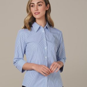 Benchmark Women's Balance Stripe 3/4 Sleeve Shirt