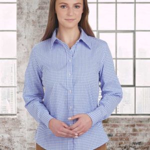 Benchmark Women's Gingham Check Roll-up L/S Shirt