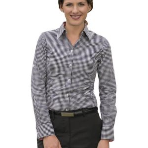 Benchmark Women's Gingham Check Roll-up L/S Shirt