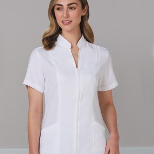 Benchmark Women's Full Zip Front Short Sleeve Tunic