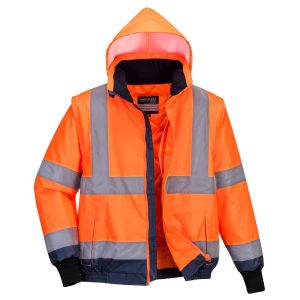 Portwest Hi-Vis 2-in-1 Contrast Essential Bomber Jacket