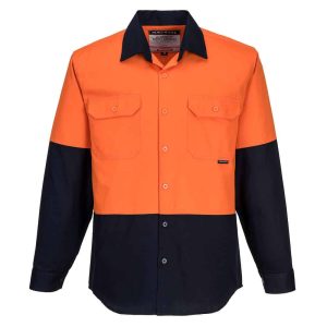 Portwest Canberra Hi-Vis Contrast Class D Shirt L/S