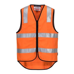Portwest Hi-Vis Cotton Zipped Vest
