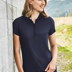 Bizcollection Womens Crew Short Sleeve Polo
