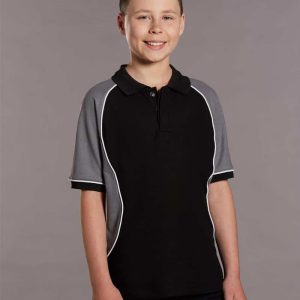 Winning Spirit Kids' TrueDry Tri-colour S/S Pique Polo