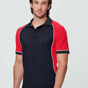 Winning Spirit Men's TrueDry Tri-colour S/S Pique Polo