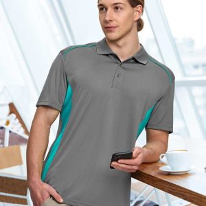 Winning Spirit Men's Cooldry S/S Contrast Interlock Polo