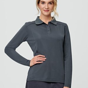 Winning Spirit Ladies' Bamboo Charcoal L/S Polo