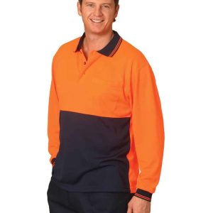 Aiw Hi-Vis cooldry safety polo L/S