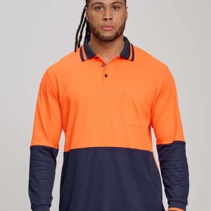 Aiw Hi-Vis truedry safety polo L/S