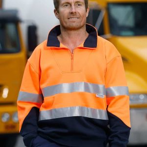 Aiw Hi-Vis L/S Fleecy Collar Sweater 3M Tapes