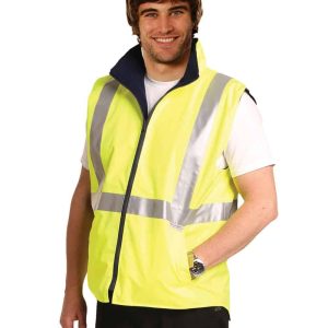 Aiw Hi-Vis Reversible Safety Vest With Hoop Pattern 3M Tapes
