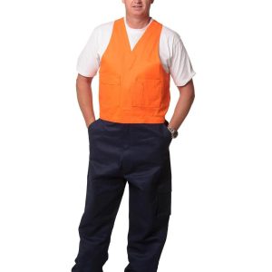 Aiw Hi-His Two Tone Men's Cotton Drill Action Back Overall-Stout