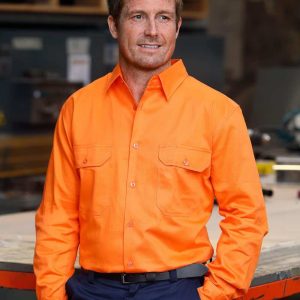 Aiw Men's Hi-Vis L/S Drill Shirt