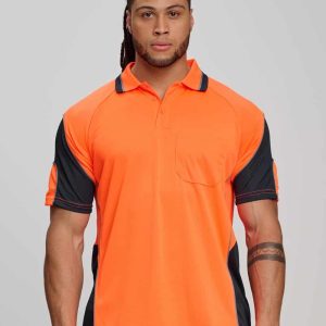 Aiw Cooldry Hi-Vis Mini Waffle Safety Polo