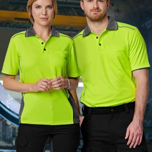 Aiw Hi-Vis Bamboo Charcoal Vented S/S Polo
