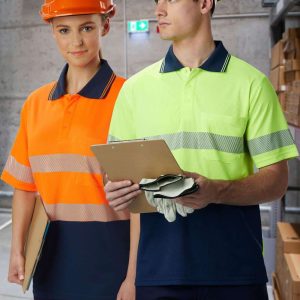 Aiw Unisex Cooldry Segmented Safety S/S Polo