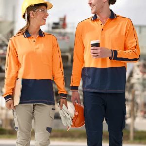 Aiw Hi-Vis Sustainable Cool-Breeze Truedry Safety L/S Polo
