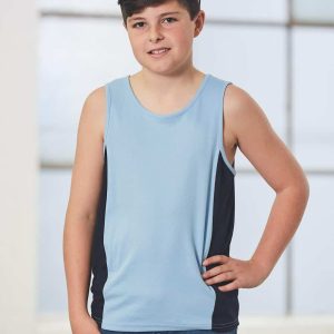 Winning Spirit Kid's truedry contrast mesh singlet