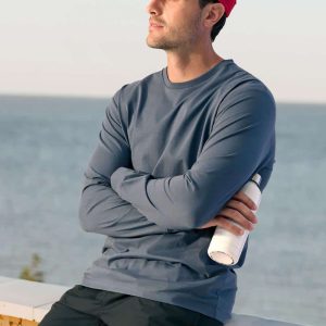 Winning Spirit Men's Premium Cotton Face L/S Tee Shirt