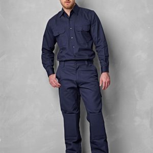 Aiw Men's Cotton Drill Pre-shrunk Cargo Pants With Knee Pads
