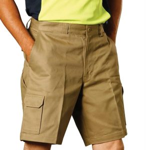 Aiw mens hvy cotton pre-shr drill short