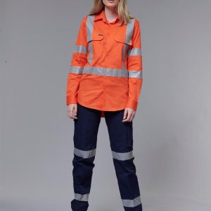 Aiw Ladies' Heavy Cotton Pre-Shrunk Drill Pant with 3M Tape