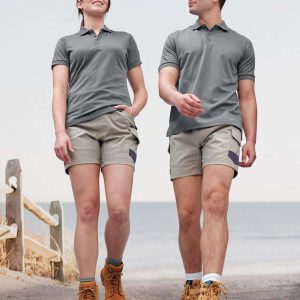 Aiwx Unisex Cotton Stretch Drill Short Work Shorts