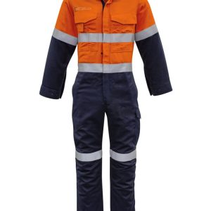 Syzmik Mens Orange Flame Overall - Hoop Taped